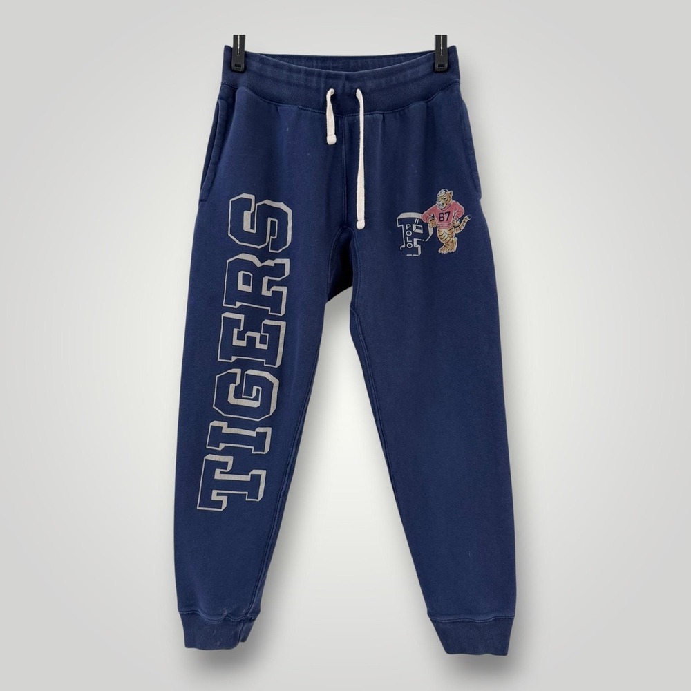 Polo Ralph Lauren Tigers Sweatpants Mensβ S Blue Graphic Fleece Joggers
